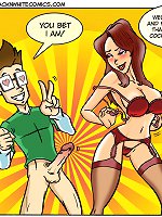 Porn comics. Pizza man cumming on girls face but his cock still stone hard and ready for fuck