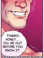 Chill out on porn comix, Janice. It's just a shower and that's it