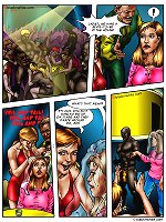 Cream on big black cocks interracial comic sex
