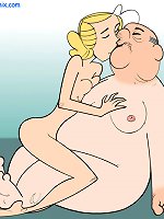 Dennis the Menace grandpa have wild cartoon sex after watering the lawn