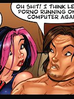 Adult comics. Mister Linch utilized his telepathy to hide the pain sensation and moved his enjoyment inside myself