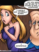 JKR comix. Nude cartoon girl wants to leave Barry's room