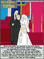 Just married white couple become slaves in Africa ir toons