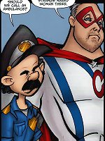 JKR comix. Sexy cartoon girl in glasses drawning